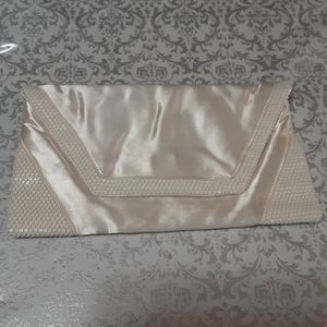 Vintage Vream Satin Clutch
